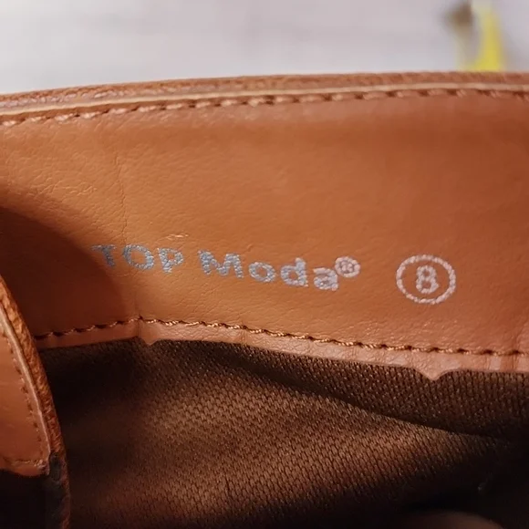 Top Moda booties. Lace up zip sides 3" heel - Picture 8 of 8